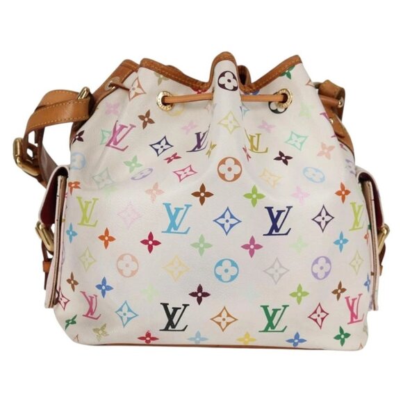 LOUIS VUITTON Monogram Multicolor Petit Noe Bag White M42229 LV Auth BA4598 - Picture 2 of 16
